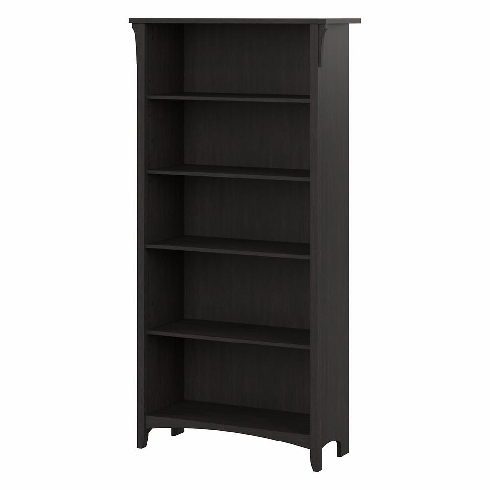 Bush Furniture Salinas Tall 5 Shelf Bookcase in Vintage Black. The main picture.