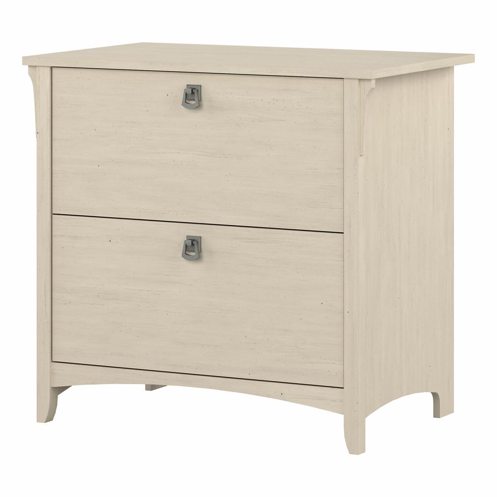 Bush Furniture Salinas 2 Drawer Lateral File Cabinet in Antique White. Picture 1