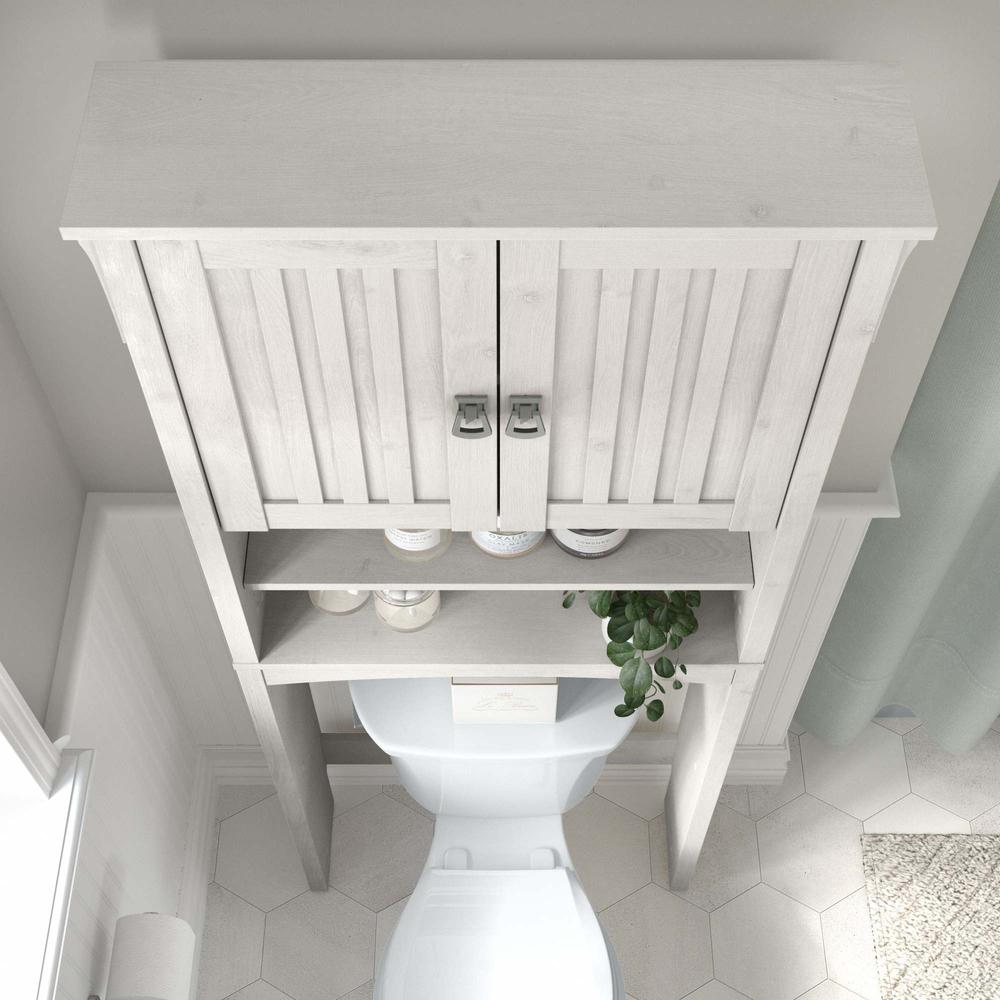 Salinas Over The Toilet Storage Cabinet in Linen White Oak. Picture 6