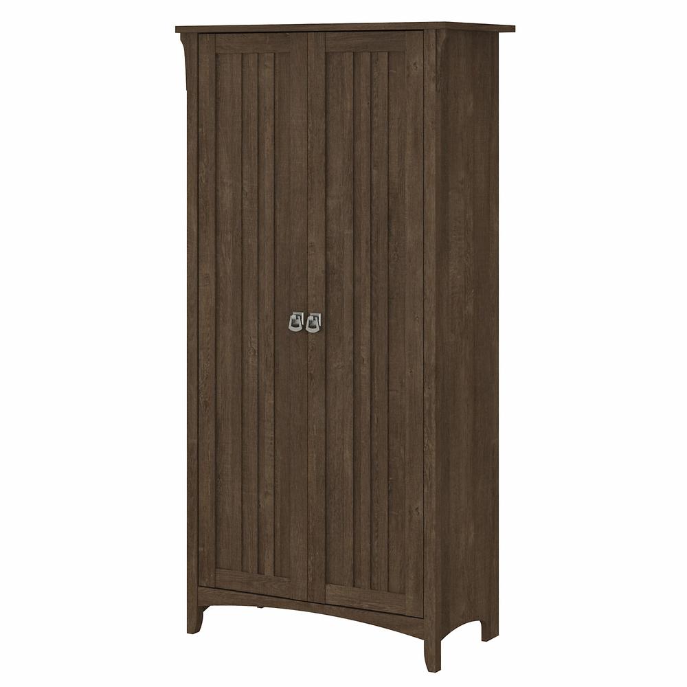 Bush Furniture Salinas Tall Storage Cabinet with Doors, Ash Brown. Picture 1