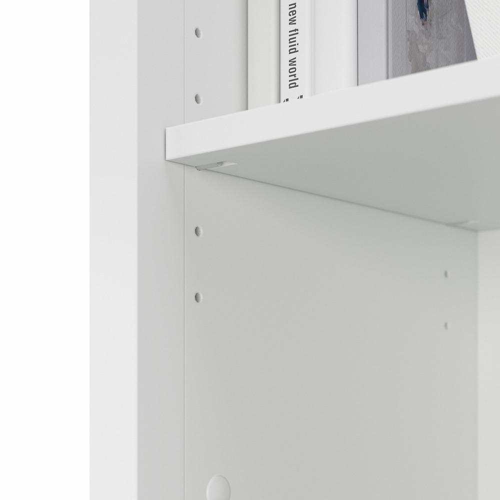 Bush Furniture Salinas Tall Storage Cabinet with Doors in Pure White. Picture 6