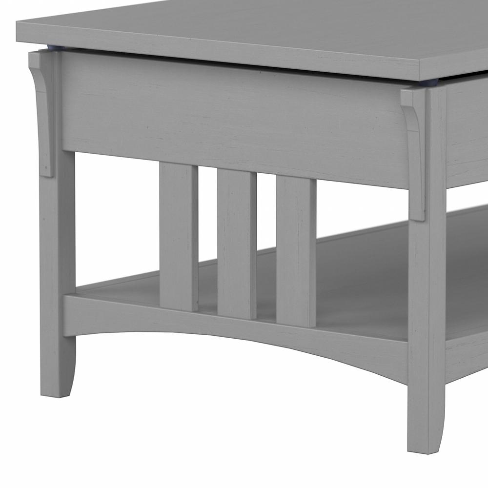 Bush Furniture Salinas Lift Top Coffee Table Desk with Storage, Cape Cod Gray. Picture 6