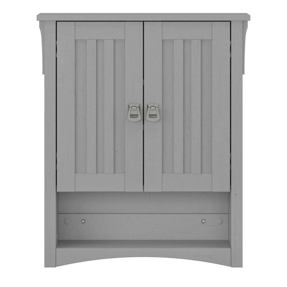 Salinas Bathroom Wall Cabinet with Doors in Cape Cod Gray. Picture 2