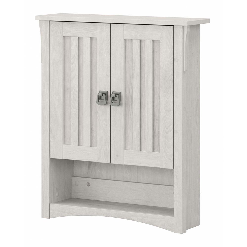 Salinas Bathroom Wall Cabinet with Doors in Linen White Oak. Picture 1