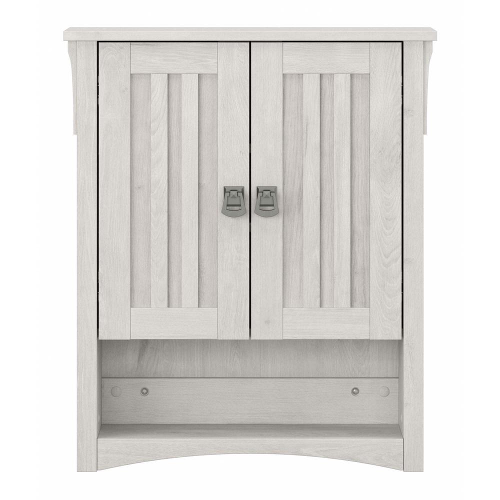 Salinas Bathroom Wall Cabinet with Doors in Linen White Oak. Picture 2