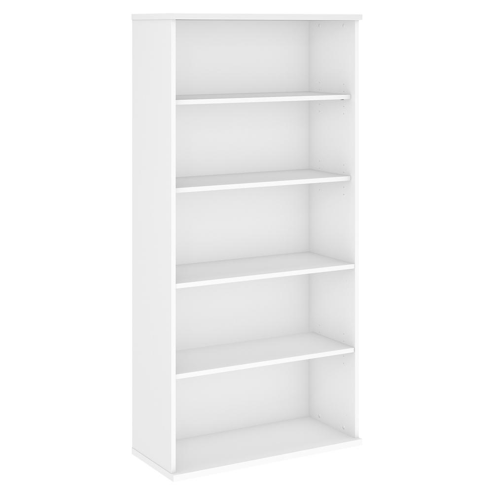 Bush Business Furniture Studio C 5 Shelf Bookcase in White. Picture 1