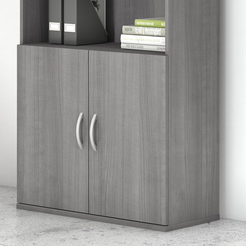 Bush Business Furniture Studio C Bookcase Door Kit, Platinum Gray. Picture 2