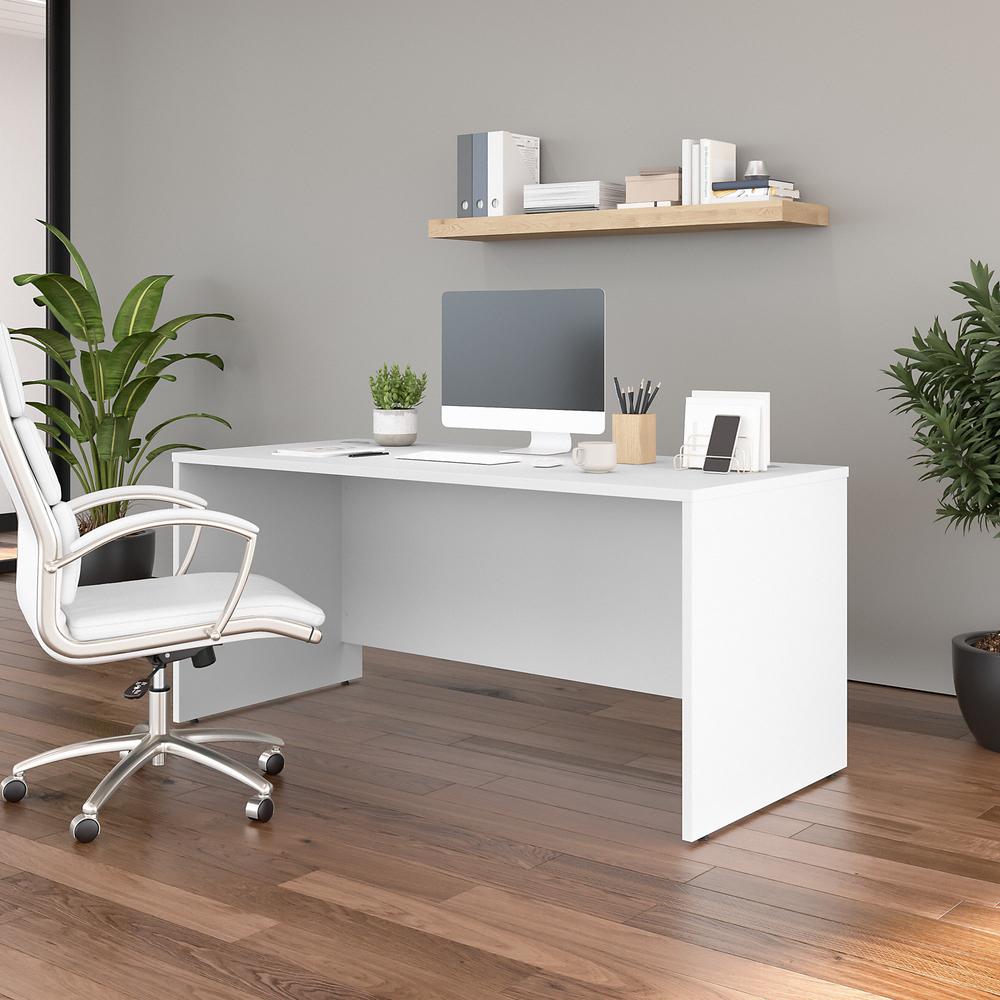 Bush Business Furniture Studio C 66W x 30D Office Desk, White. Picture 2