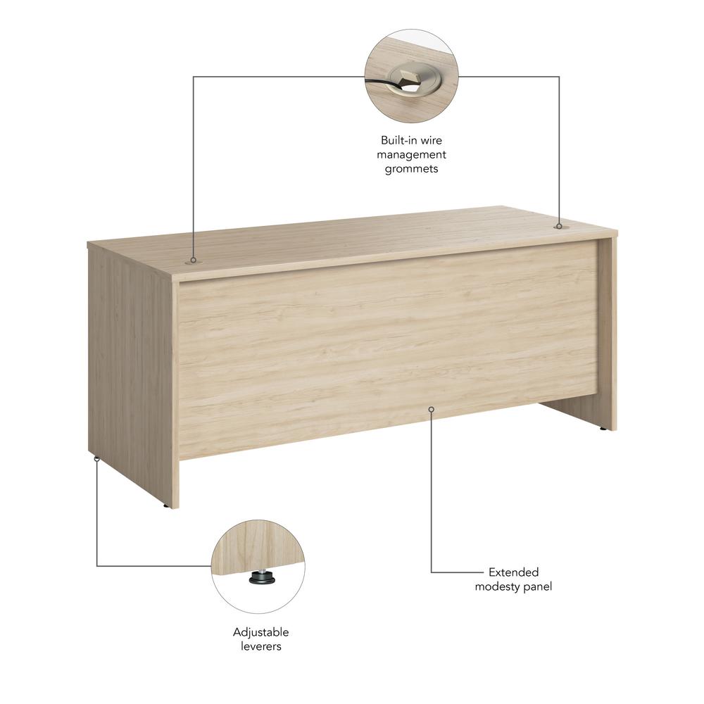 Studio C 72W x 30D Office Desk in Natural Elm. Picture 6