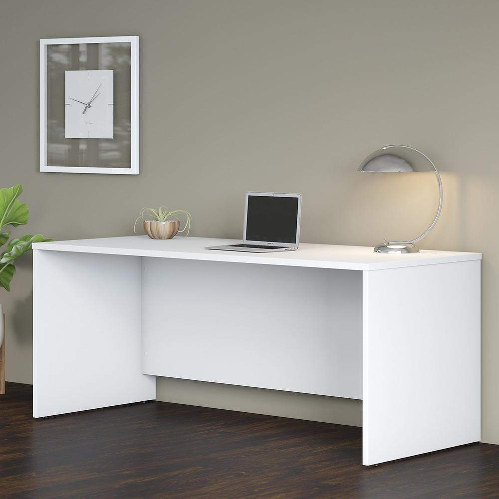 Bush Business Furniture Studio C 72W x 30D Office Desk in White. Picture 2
