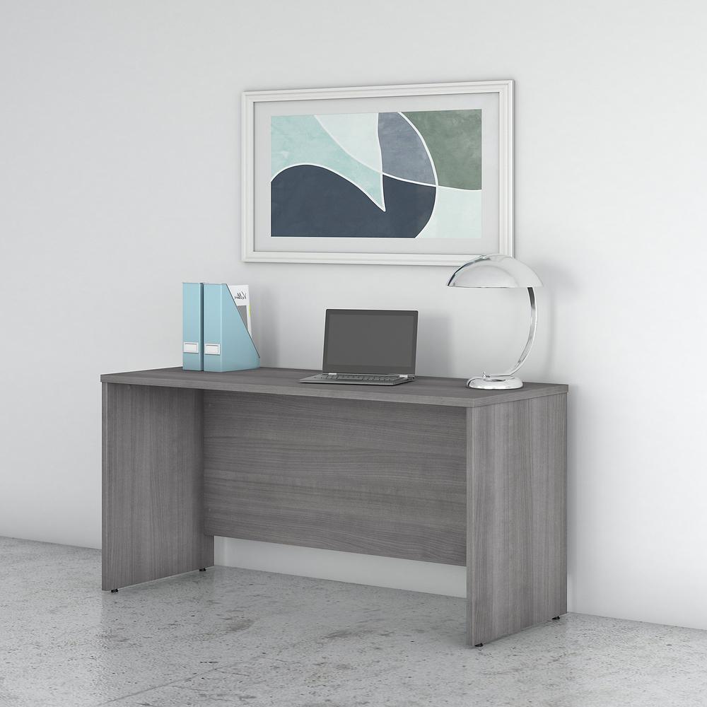 Bush Business Furniture Studio C 60W x 24D Credenza Desk, Platinum Gray. Picture 2