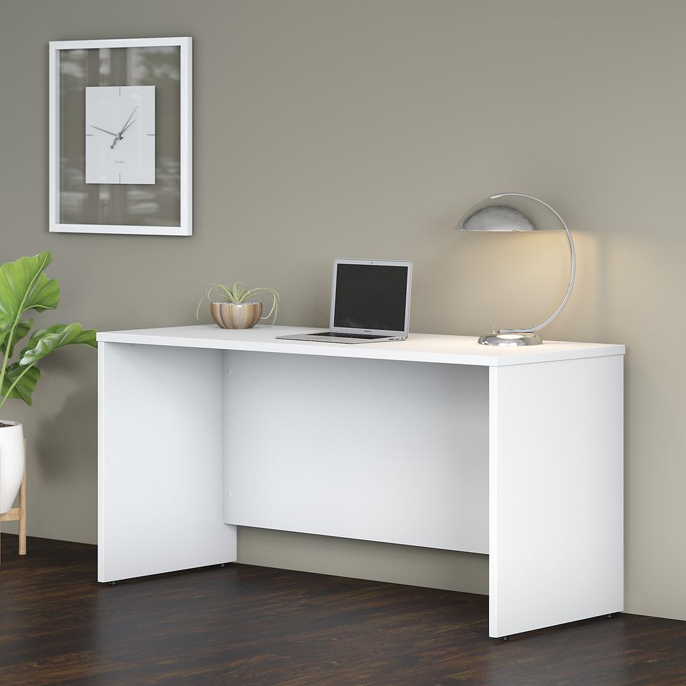 Studio C 60W x 24D Credenza Desk, White. Picture 2
