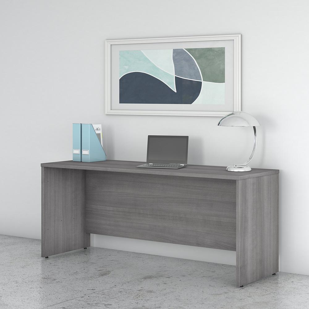 Bush Business Furniture Studio C 72W x 24D Credenza Desk, Platinum Gray. Picture 2