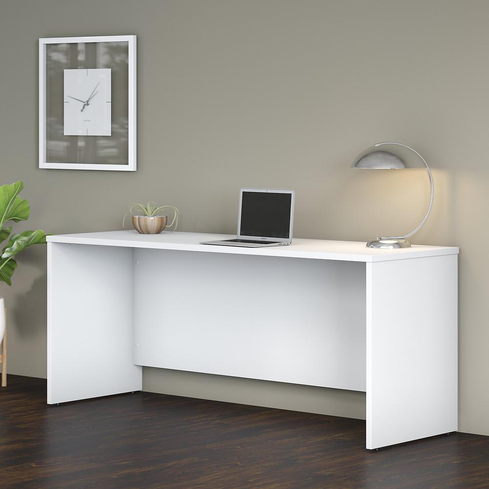 Bush Business Furniture Studio C 72W x 24D Credenza Desk, White. Picture 2
