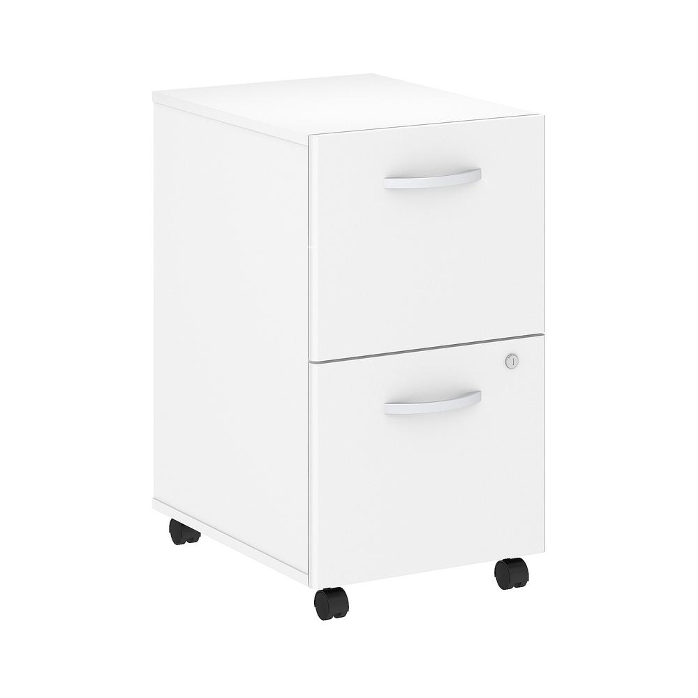 Bush Business Furniture Studio C 2 Drawer Mobile File Cabinet, White. Picture 1