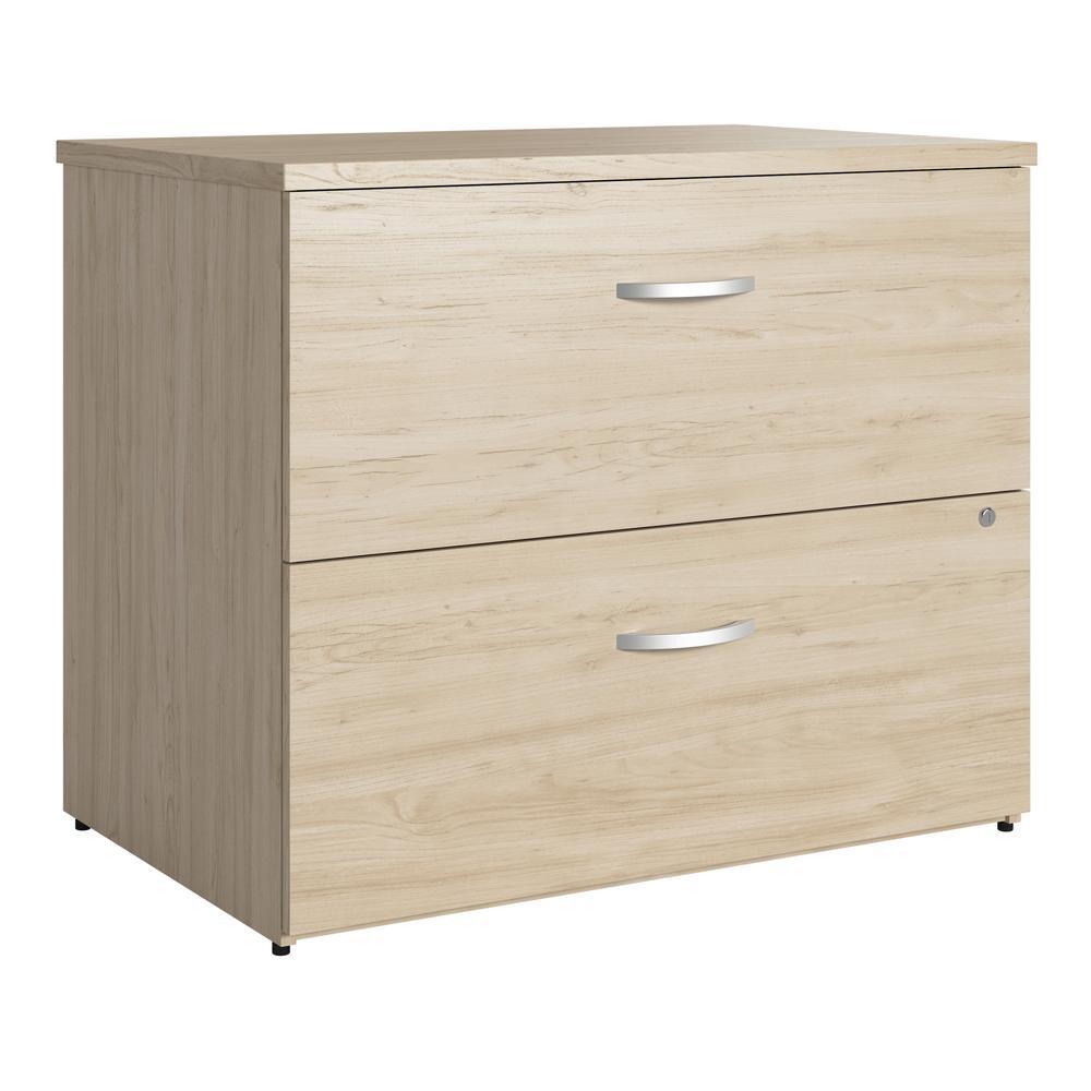 Studio C 2 Drawer Lateral File Cabinet in Natural Elm - Assembled. Picture 2