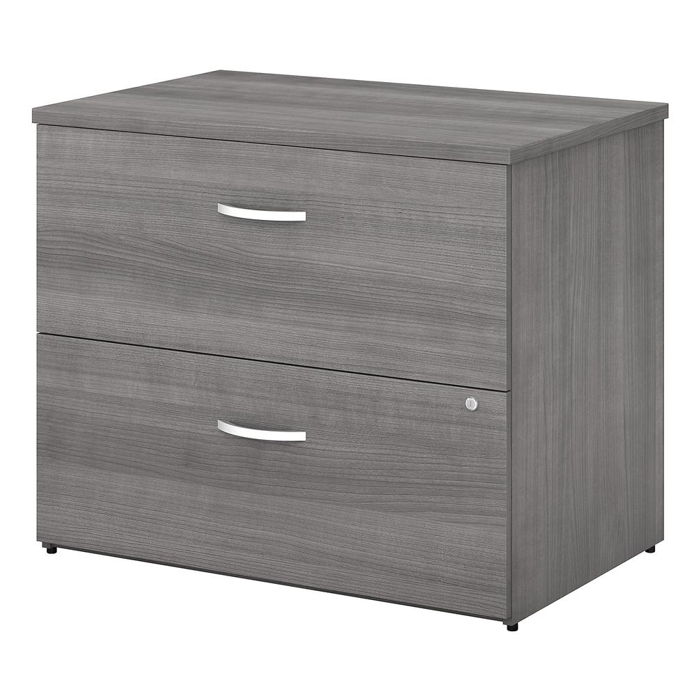 Bush Business Furniture Studio C 2 Drawer Lateral File Cabinet, Platinum Gray. Picture 1