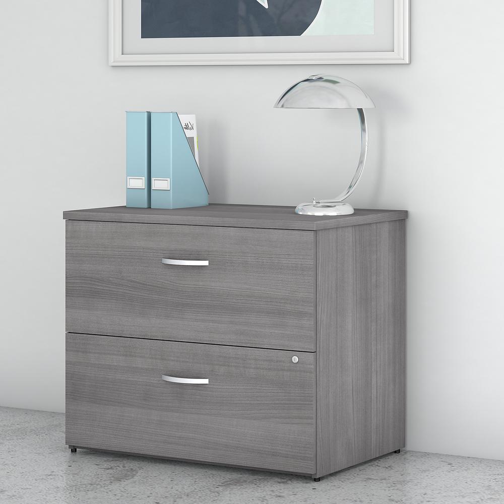 Bush Business Furniture Studio C 2 Drawer Lateral File Cabinet, Platinum Gray. Picture 2