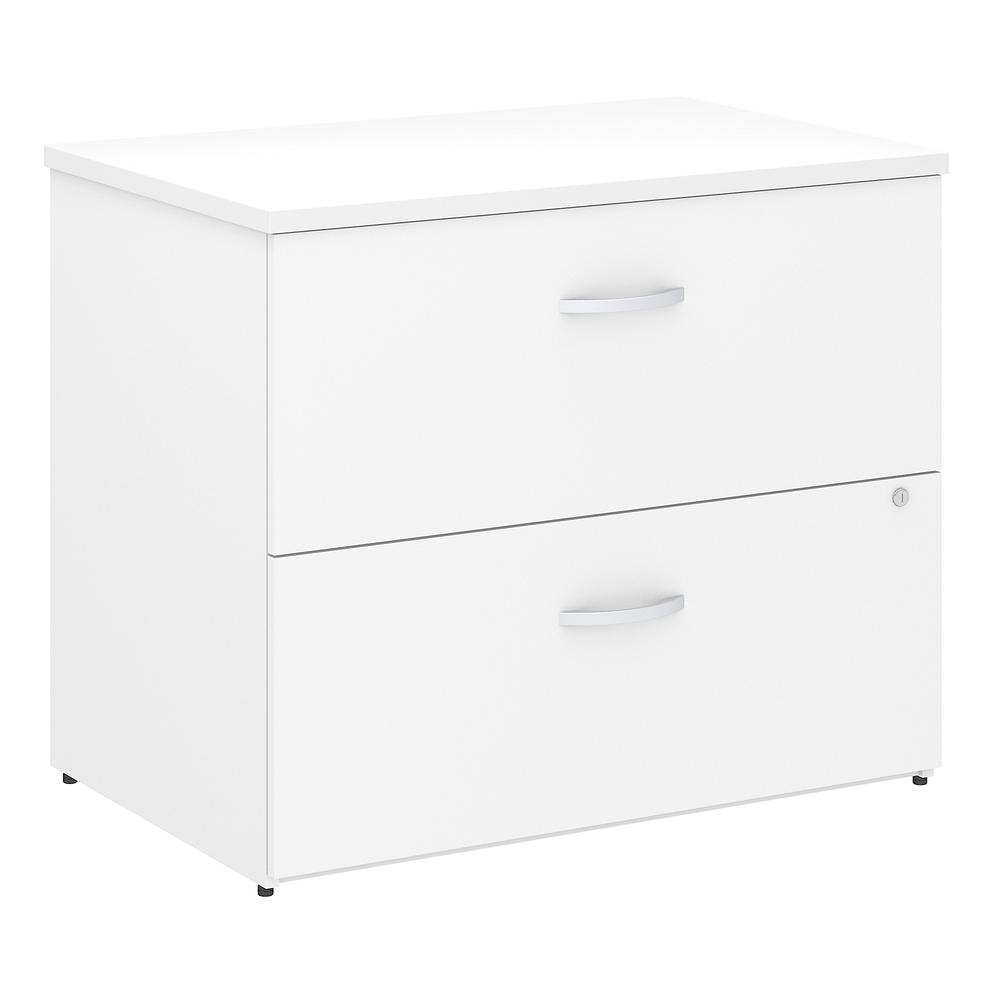 Bush Business Furniture Studio C Lateral File Cabinet, White. Picture 1