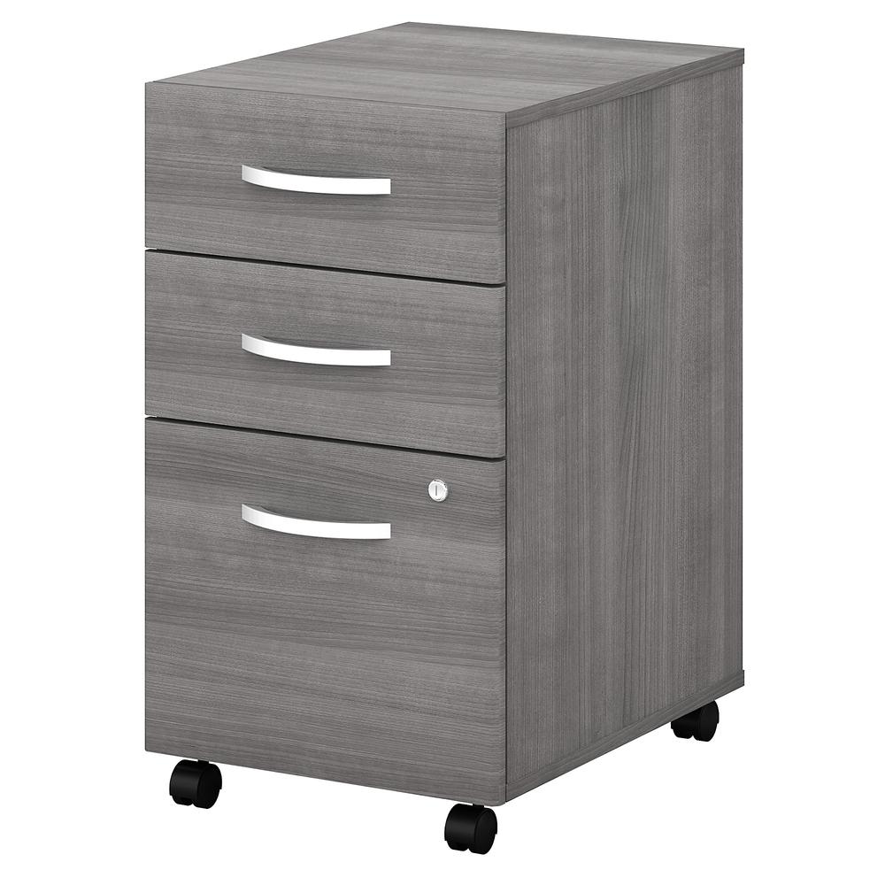 Bush Business Furniture Studio C 3 Drawer Mobile File Cabinet, Platinum Gray. Picture 1