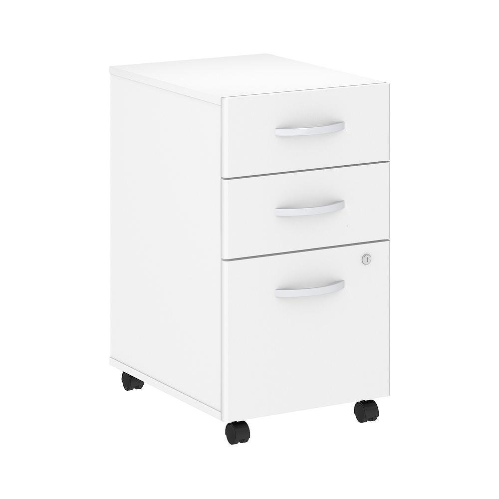 Bush Business Furniture Studio C 3 Drawer Mobile File Cabinet in White. Picture 1
