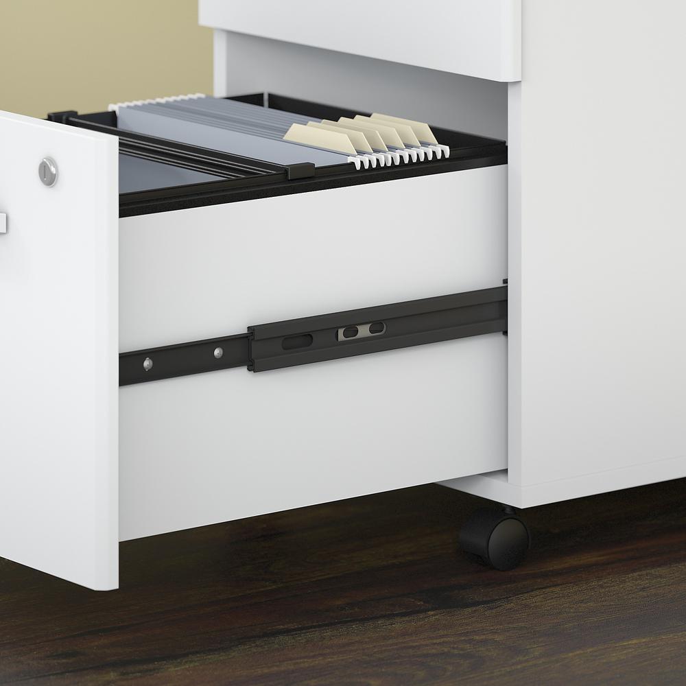 Bush Business Furniture Studio C 3 Drawer Mobile File Cabinet in White. Picture 3