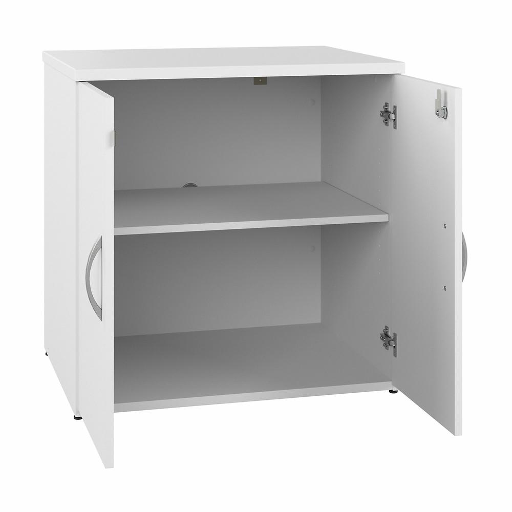 Bush Business Furniture Studio C Office Storage Cabinet with Doors, White. Picture 6