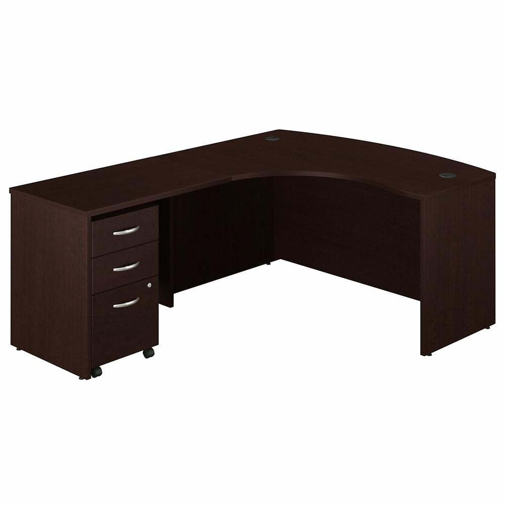 The Bush Business Furniture Series C Collection 60W Left-Handed Bow Front L-Desk. Picture 1