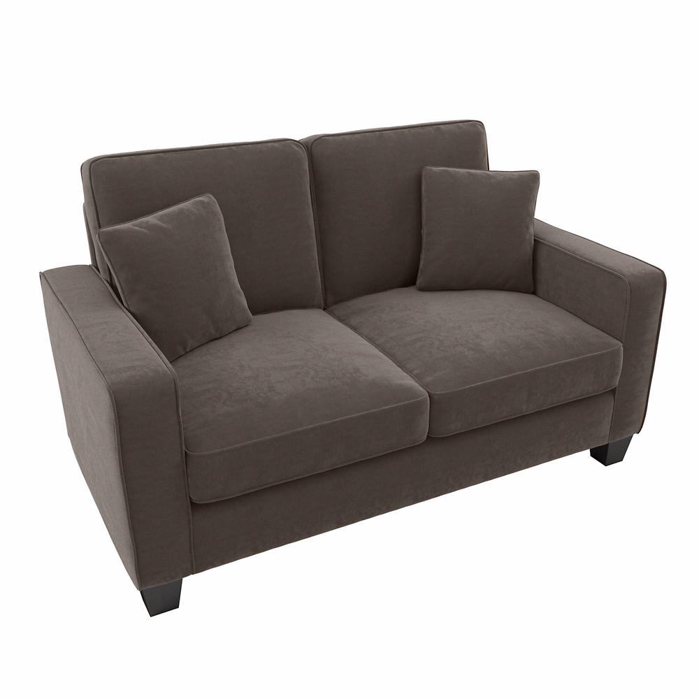 Bush Furniture Stockton 61W Loveseat in Chocolate Brown Microsuede Fabric. The main picture.