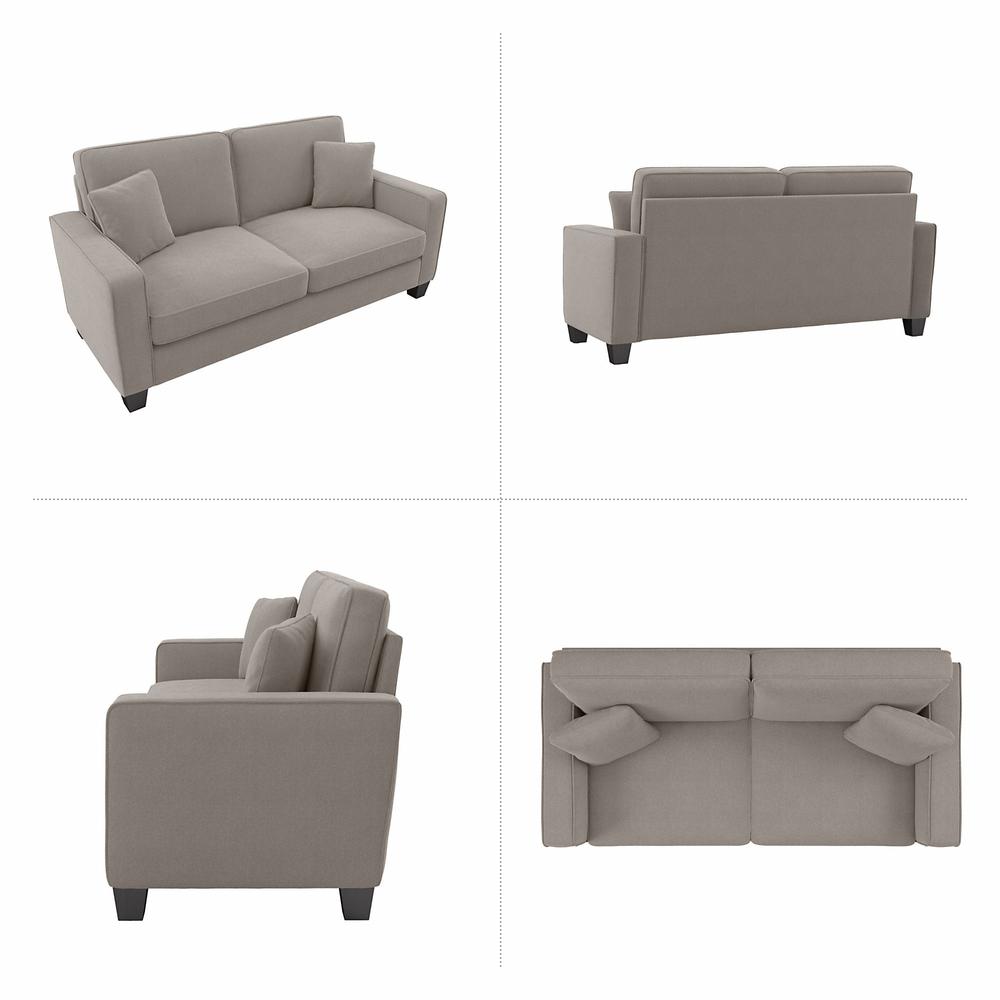 Bush Furniture Stockton 73W Sofa - Beige Herringbone Fabric. Picture 5