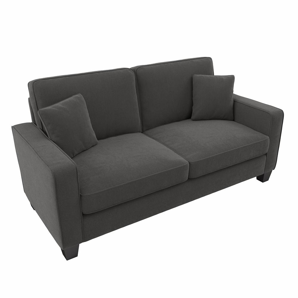 Bush Furniture Stockton 73W Sofa - Charcoal Gray Herringbone. Picture 1
