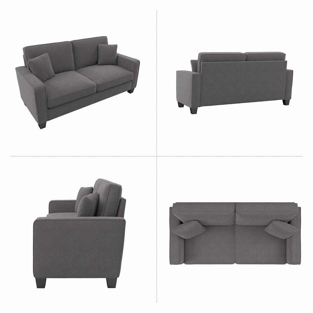 Bush Furniture Stockton 73W Sofa - French Gray Herringbone Fabric. Picture 6