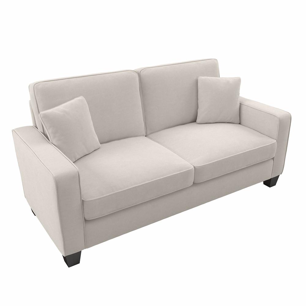 Bush Furniture Stockton 73W Sofa in Light Beige Microsuede Fabric. The main picture.