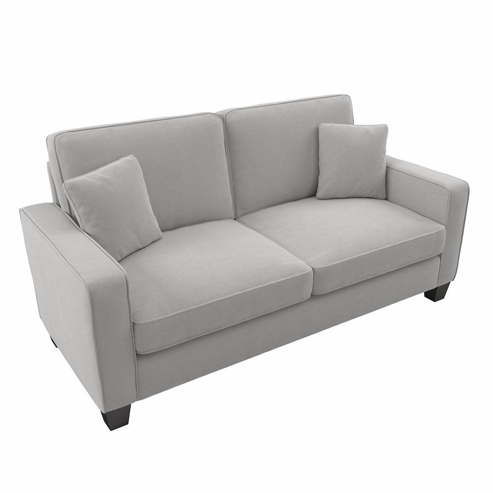 Bush Furniture Stockton 73W Sofa in Light Gray Microsuede Fabric. The main picture.