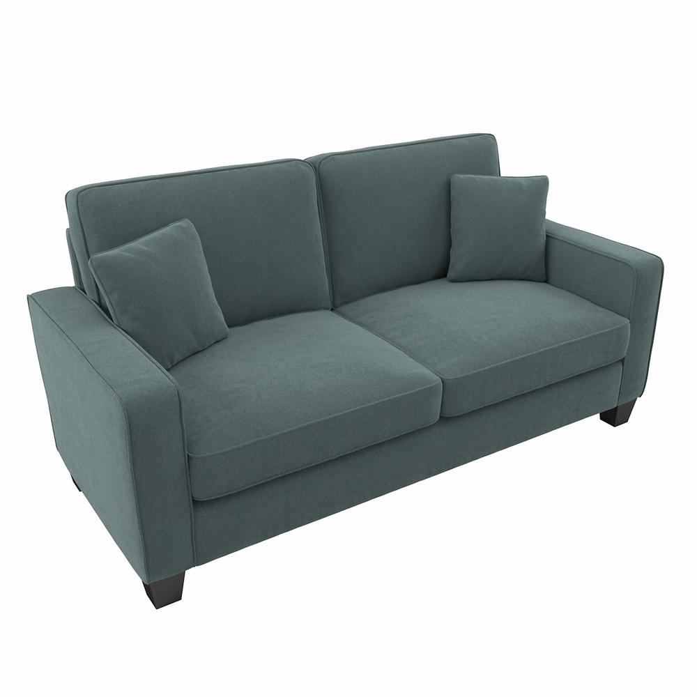 Bush Furniture Stockton 73W Sofa - Turkish Blue Herringbone Fabric. Picture 1