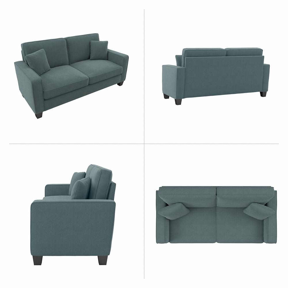 Bush Furniture Stockton 73W Sofa - Turkish Blue Herringbone Fabric. Picture 4