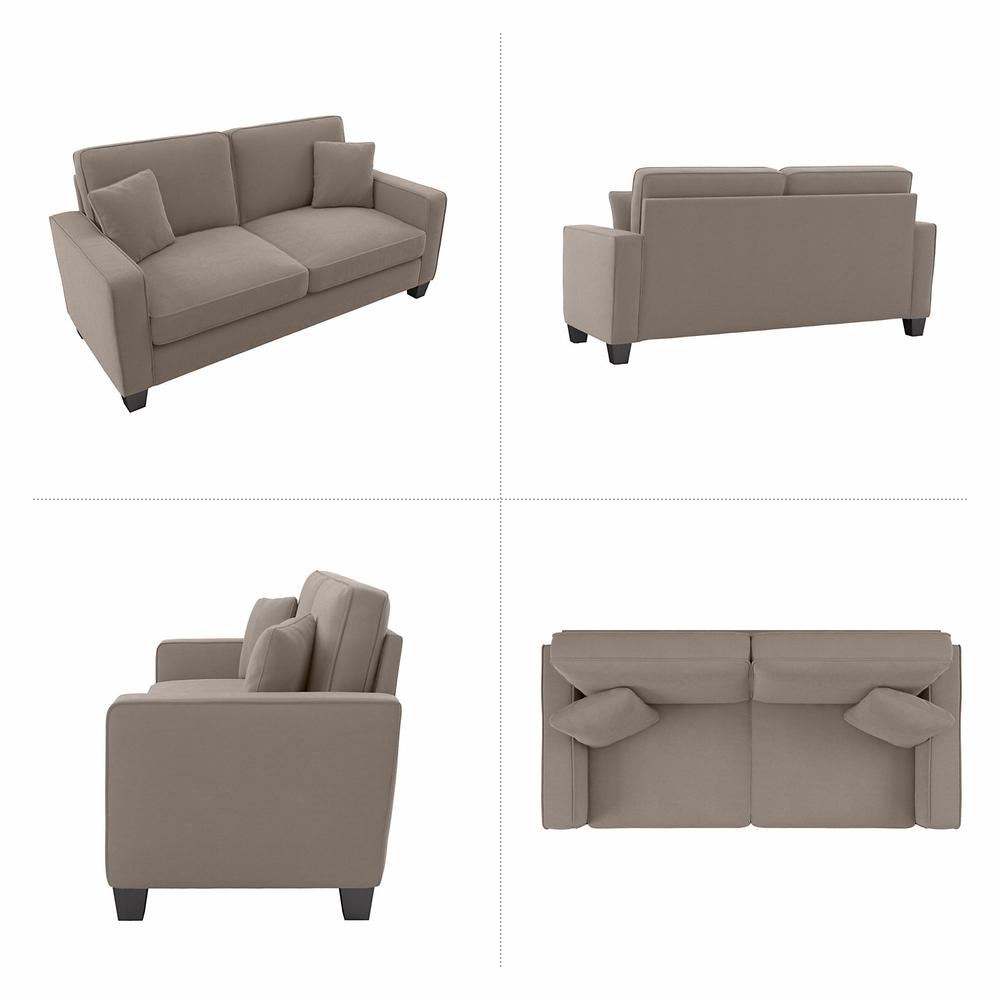 Bush Furniture Stockton 73W Sofa in Tan Microsuede Fabric. Picture 5