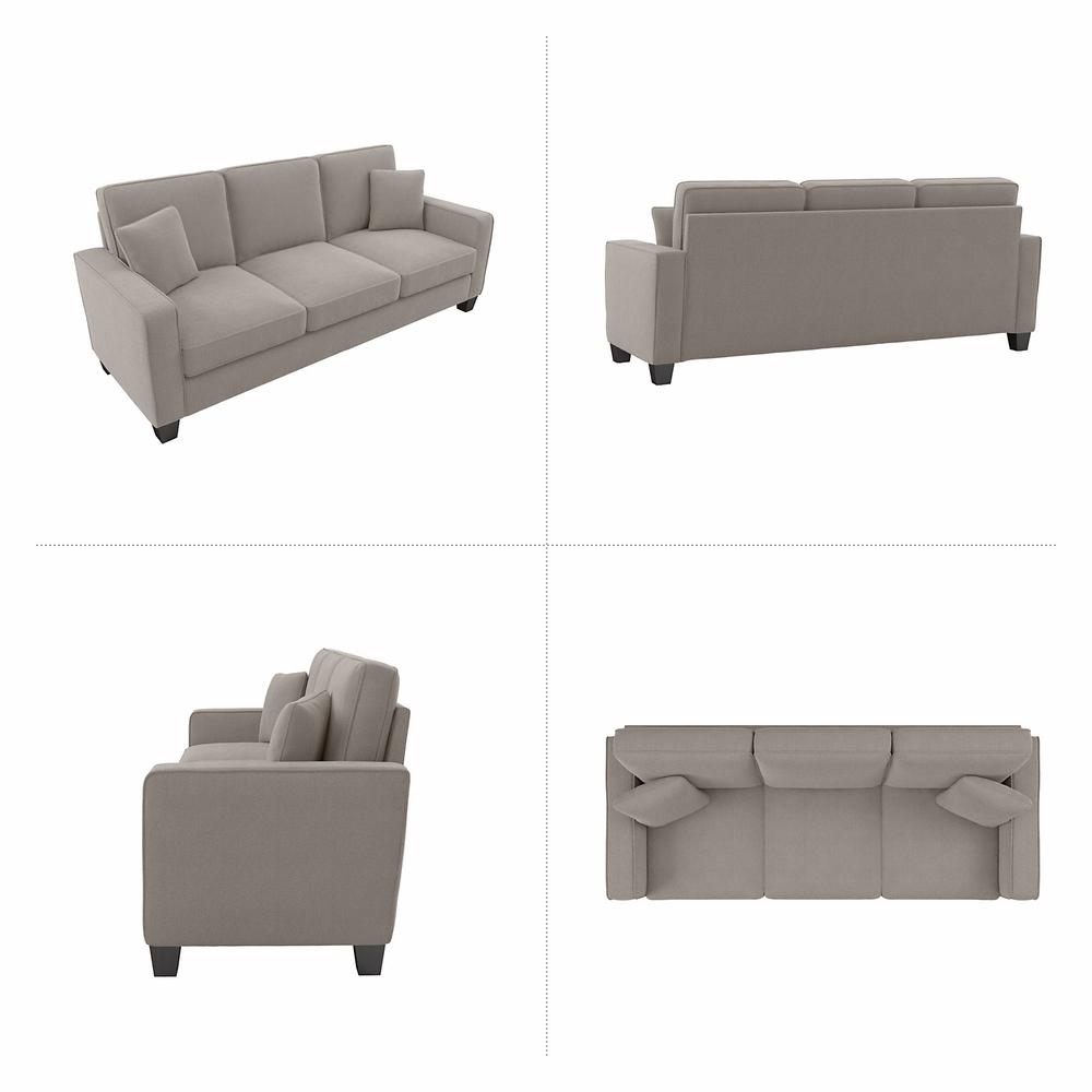 Bush Furniture Stockton 85W Sofa - Beige Herringbone Fabric. Picture 4