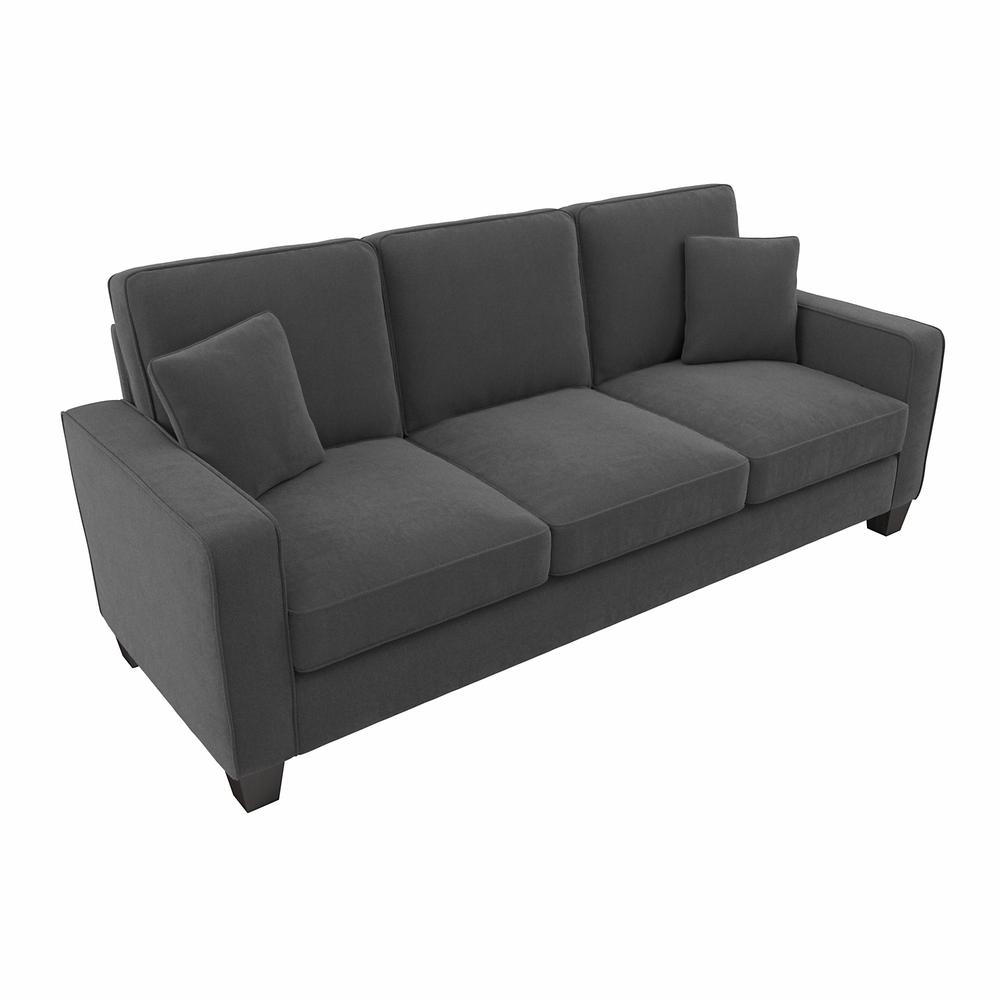 Bush Furniture Stockton 85W Sofa - Charcoal Gray Herringbone. Picture 1