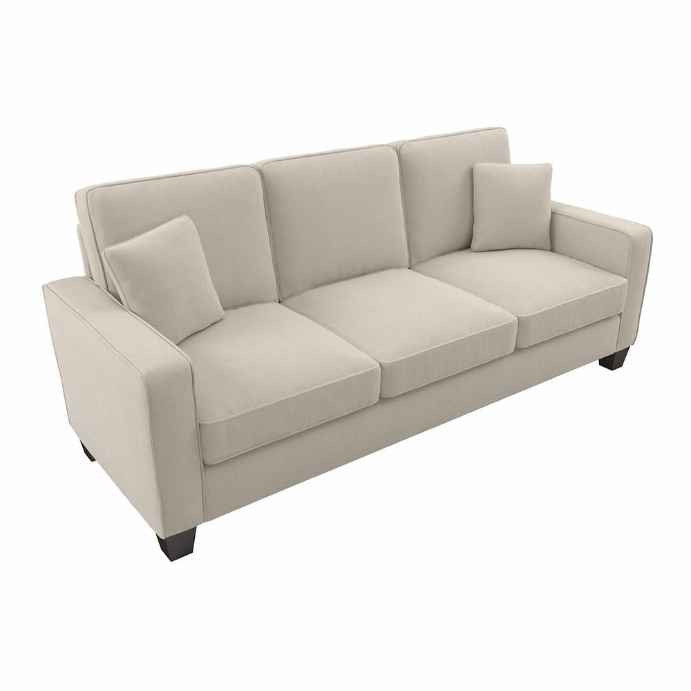 Bush Furniture Stockton 85W Sofa - Cream Herringbone Fabric. Picture 1