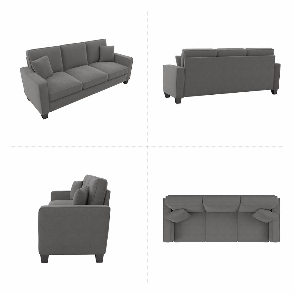 Bush Furniture Stockton 85W Sofa - French Gray Herringbone Fabric. Picture 5