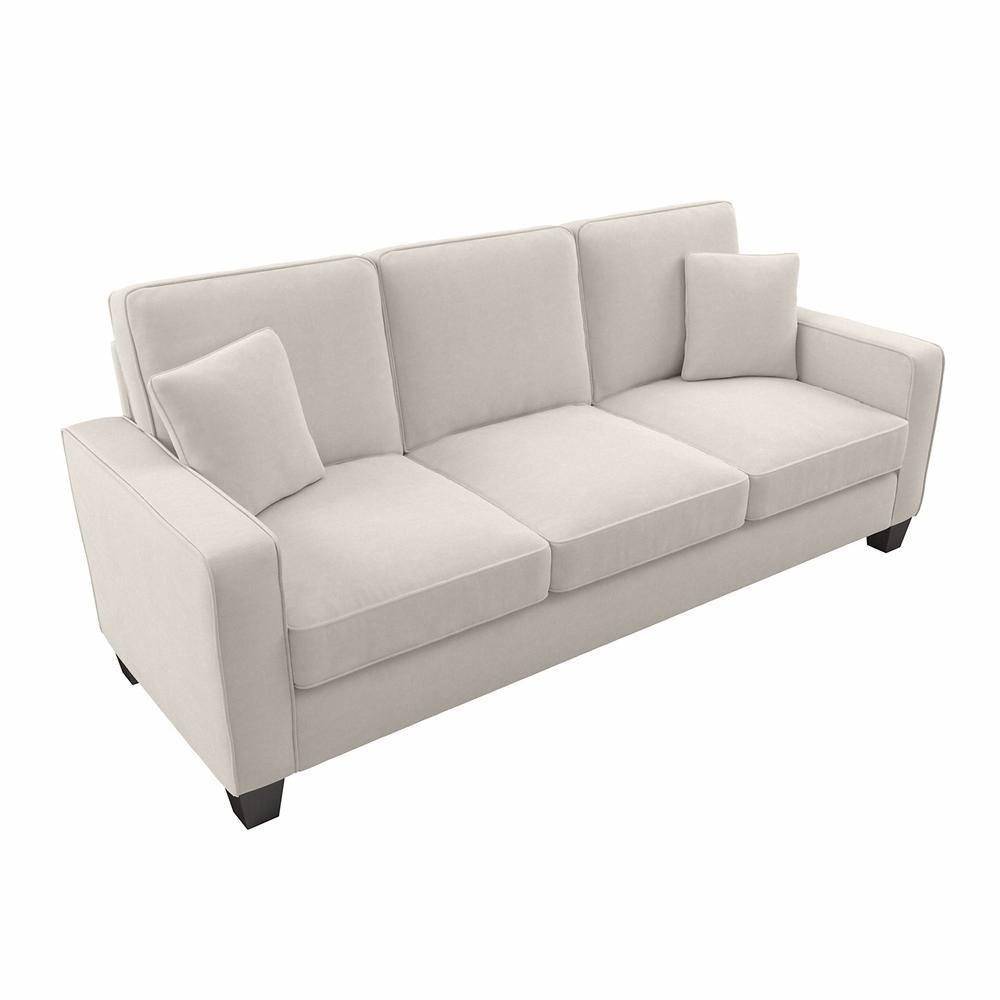 Bush Furniture Stockton 85W Sofa in Light Beige Microsuede Fabric. The main picture.