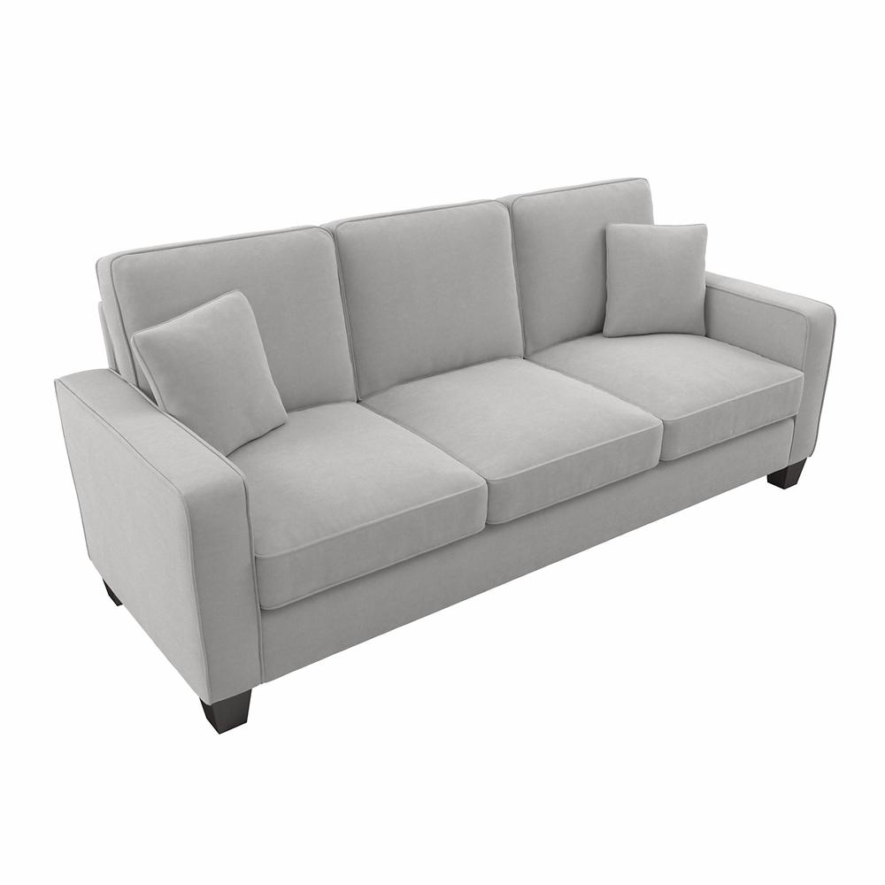 Bush Furniture Stockton 85W Sofa in Light Gray Microsuede Fabric. The main picture.