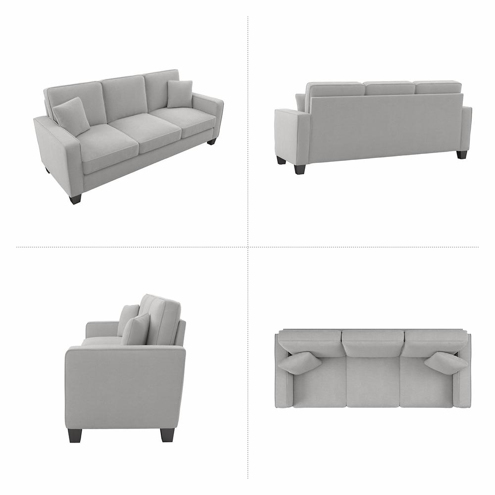 Bush Furniture Stockton 85W Sofa in Light Gray Microsuede Fabric. Picture 6