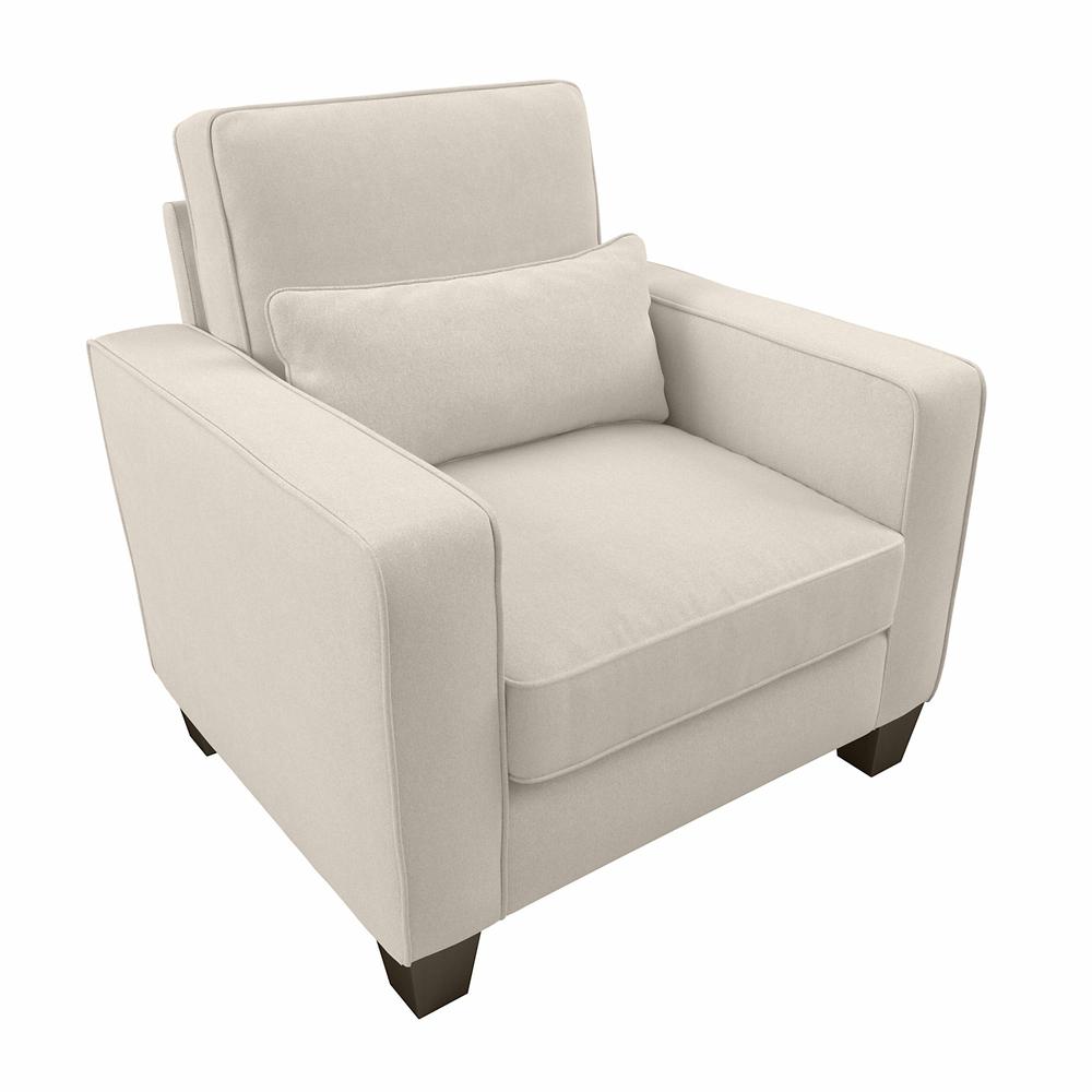 Bush Furniture Stockton Accent Chair with Arms - Cream Herringbone Fabric. Picture 1