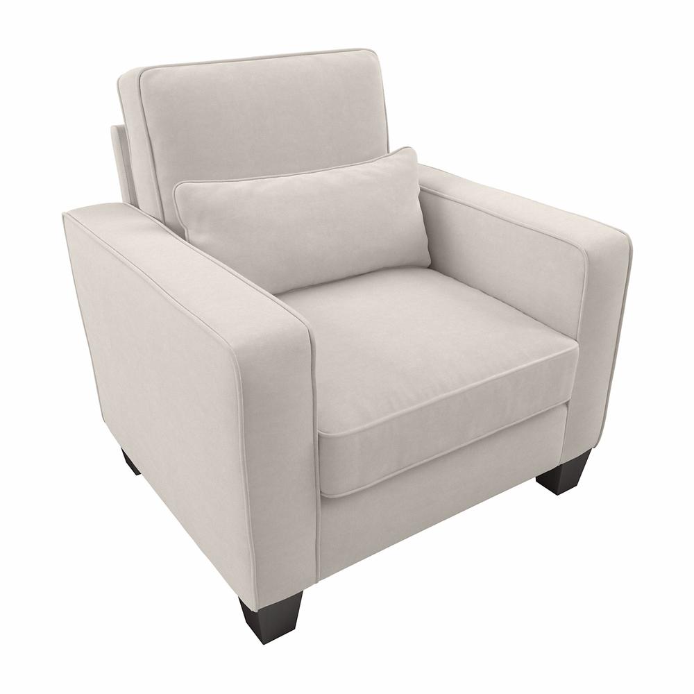 Bush Furniture Stockton Accent Chair with Arms in Light Beige Microsuede Fabric. Picture 1