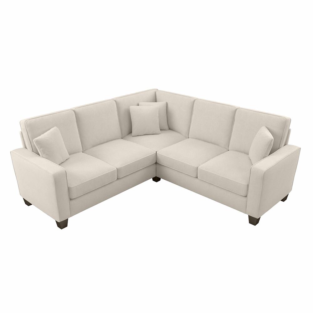 Bush Furniture Stockton 87W L Shaped Sectional Couch - Cream Herringbone Fabric. The main picture.