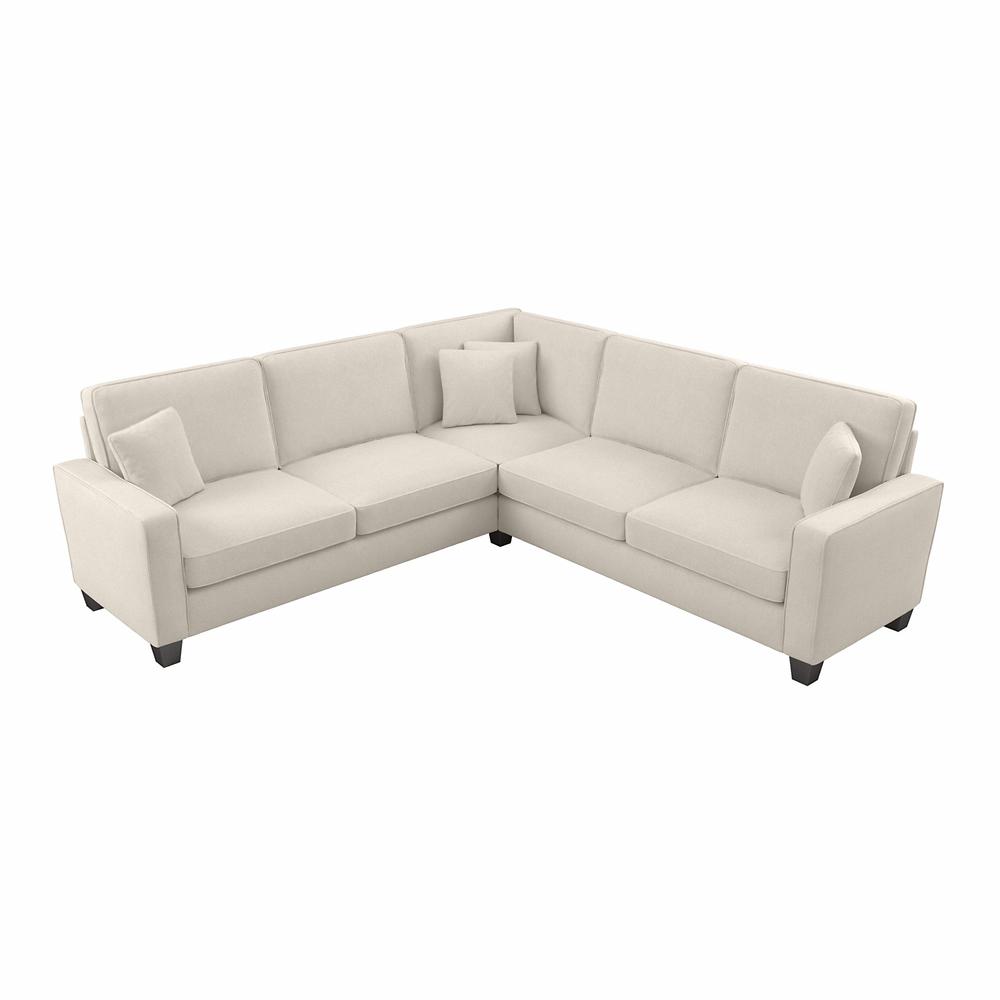 Bush Furniture Stockton 99W L Shaped Sectional Couch - Cream Herringbone Fabric. The main picture.