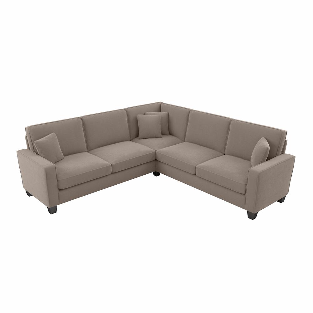 Bush Furniture Stockton 99W L Shaped Sectional Couch in Tan Microsuede Fabric. The main picture.