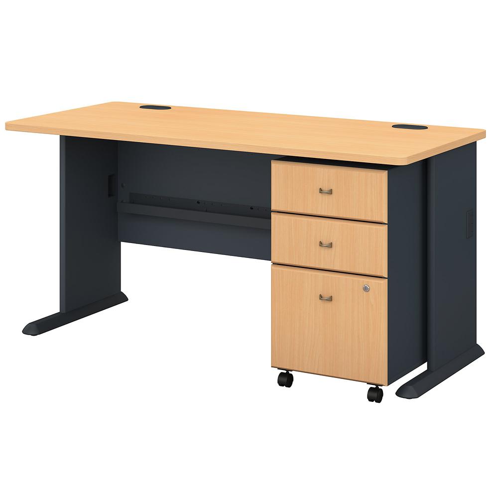 Series A 60w Desk With Mobile File Cabinet